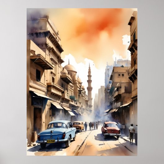 Poster L'aquarelle du Caire (Devant)