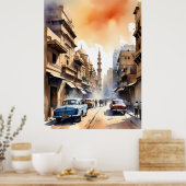 Poster L'aquarelle du Caire (Cuisine)