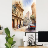 Poster L'aquarelle du Caire (Bureau à domicile)