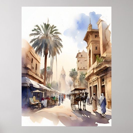 Poster L'aquarelle du Caire (Devant)