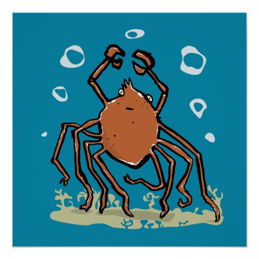 Poster l'araignée de mer groovy (Devant)