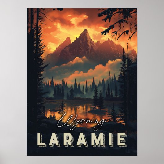 Poster Laramie Wyoming Vintage (Devant)