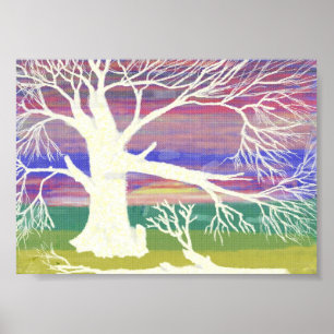 Poster l'arbre blanc
