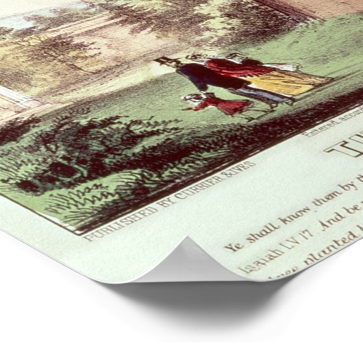 Poster L'arbre de la tempérance, 1872 (Coin)