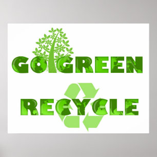 Poster L'arbre d'Eco de devenez écolo réutilisent