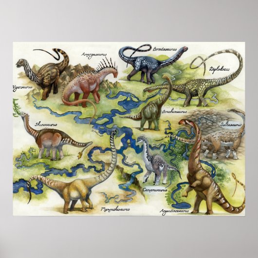 Poster L'arbre généalogique des Sauropodes (Devant)