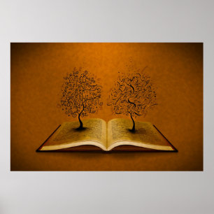 Poster L'arbre GiddyUp et l'arbre Bickham Script Tree