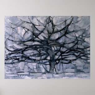 Poster L'arbre gris de Mondrian