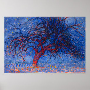 Poster L'arbre rouge de Mondrian