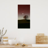 Poster L'arbre solitaire et la lune pâle (Cuisine)