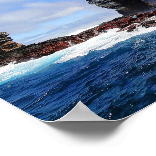 Poster L'arc de Darwin dans les îles Galapagos (Coin)
