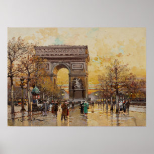 Poster L'Arc de Triomphe, Paris par Eugene Galien Lalou