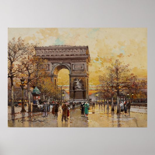 Poster L'Arc de Triomphe, Paris par Eugene Galien Lalou (Devant)