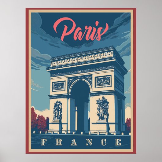 Poster L'Arc de Triomphe Vintage (Devant)
