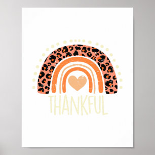 Poster l'arc-en-ciel léopard remerciant professeur d'acti