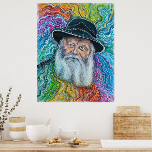 Poster L'arc-en-ciel Lubavitcher Rebbe Rebbe