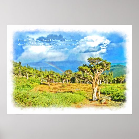 Poster L'arc-en-ciel sera vu dans le nuage (Devant)