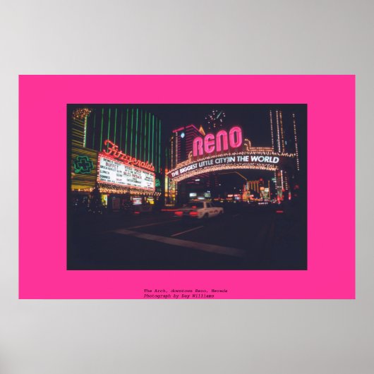 Poster L'Arc, le centre-ville de Reno, Nevada (Devant)