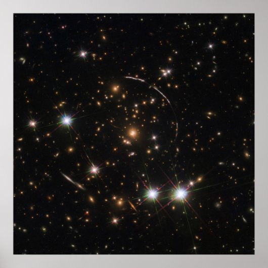 Poster L'Arc Sunburst Dans Un Gros Cluster Galaxy (Devant)