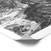 Poster Larch Tree vintage Illustration antique des années (Coin)