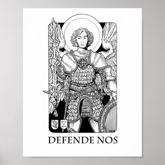 Poster L'archange Michael 8" x 10" Imprimer (Devant)