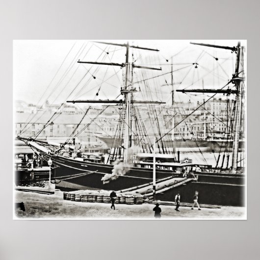 Poster L'arche cutty au quai (1869) (Devant)