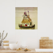 Poster « L'arche de Noé » par W Heath Robinson (Cuisine)