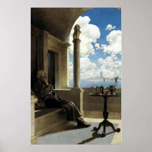 Poster L'archevêque cardinal était assis sur son balcon o (Devant)