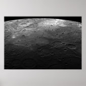 Poster Large craters on the planet Mercury (Devant)