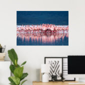 Poster Large Group of Lesser Flamingos (Bureau à domicile)