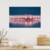 Poster Large Group of Lesser Flamingos (Cuisine)