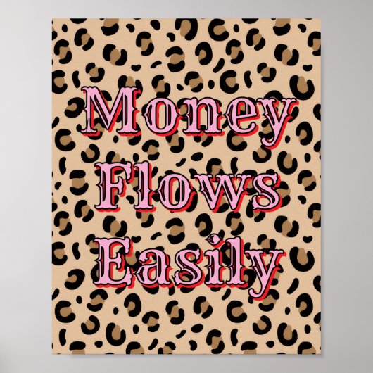 Poster L'argent coule facilement Affirmation de manifesta (Devant)