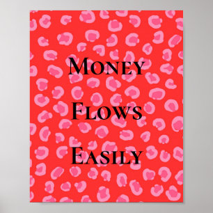 Poster L'argent Coule Facilement Affirmation de Manifesta