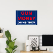 Poster L'argent des armes les possède (Bureau à domicile)