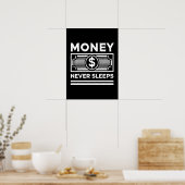Poster L'argent ne dort jamais - Hustle, Grind, Success (Cuisine)
