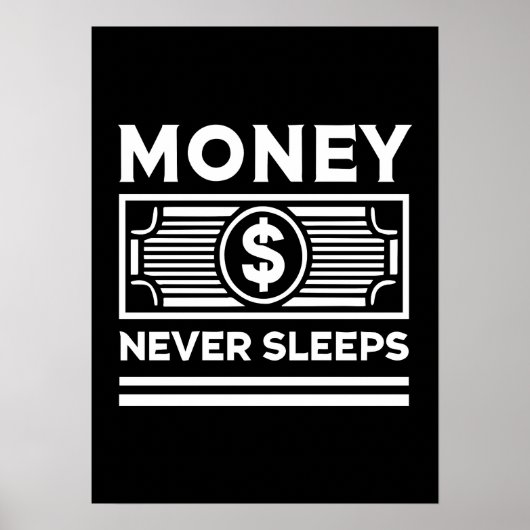 Poster L'argent ne dort jamais - Hustle, Grind, Success (Devant)