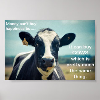 Poster L'argent peut acheter des vaches