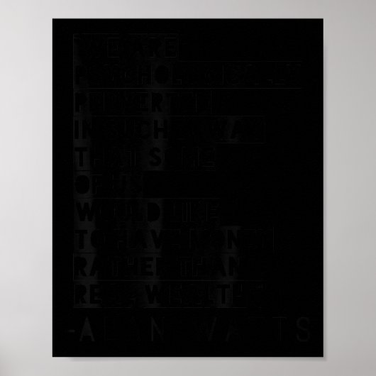 Poster L'argent sur la richesse Alan Watts (Devant)