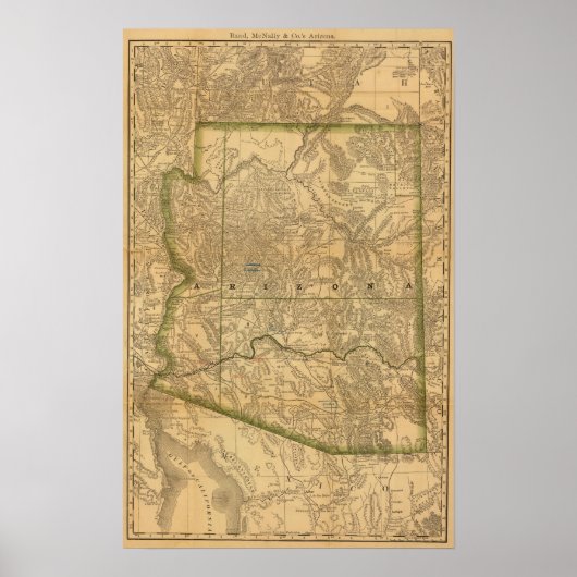 Poster L'Arizona de Rand McNally (Devant)