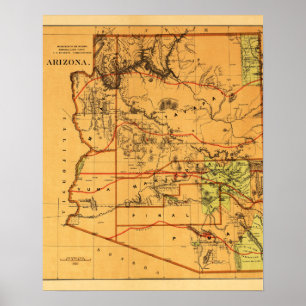 Poster L'Arizona TerritoryPanoramic MapArizona