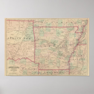 Poster L'Arkansas et partie de territoire indien