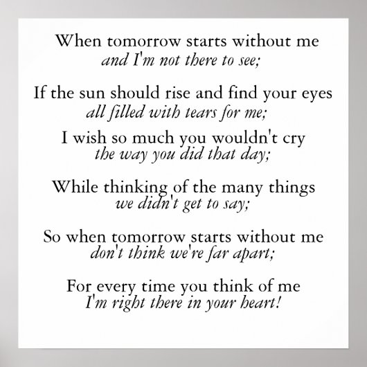 Poster larmes (Devant)