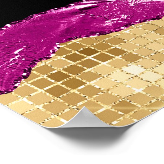 Poster Larmes à Glam violet et or Accueil (Coin)