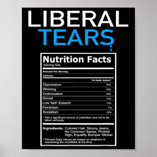 Poster Larmes cadeau républicain anti-libéral pro-Trump