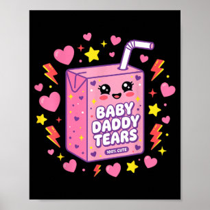 Poster Larmes de Papa Bébé Kawaii Boîte de Jus Mignonne D