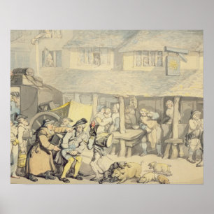 Poster L'arrivée de l'entraîneur de stade au Sun Inn, Bod