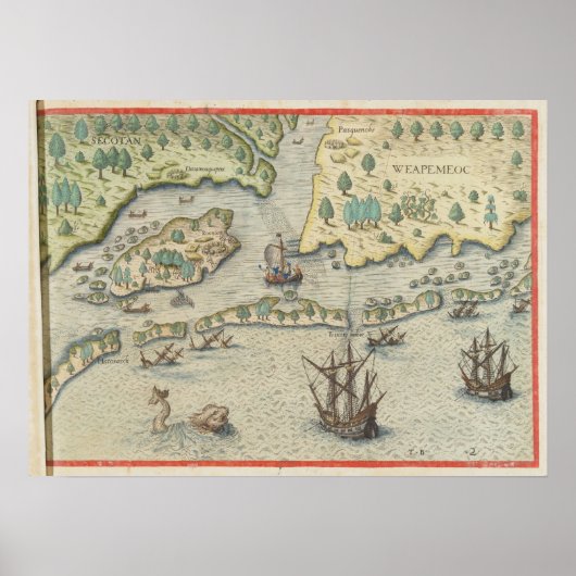 Poster L'arrivée des Anglais en Virginie (Devant)