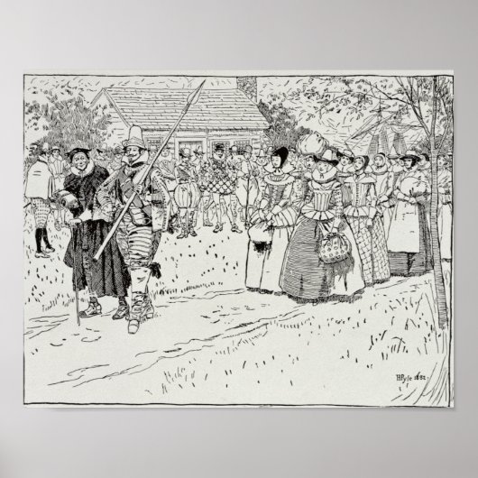 Poster L'arrivée des jeunes femmes à Jamestown (Devant)