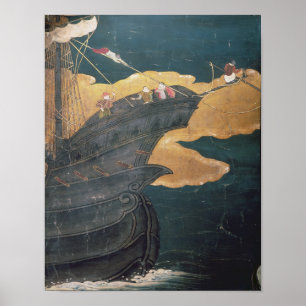 Poster L'arrivée du Portugais au Japon