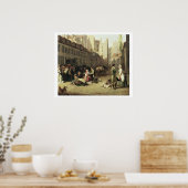 Poster L'arrivée d'un entraîneur de scène au Terminus, dé (Cuisine)